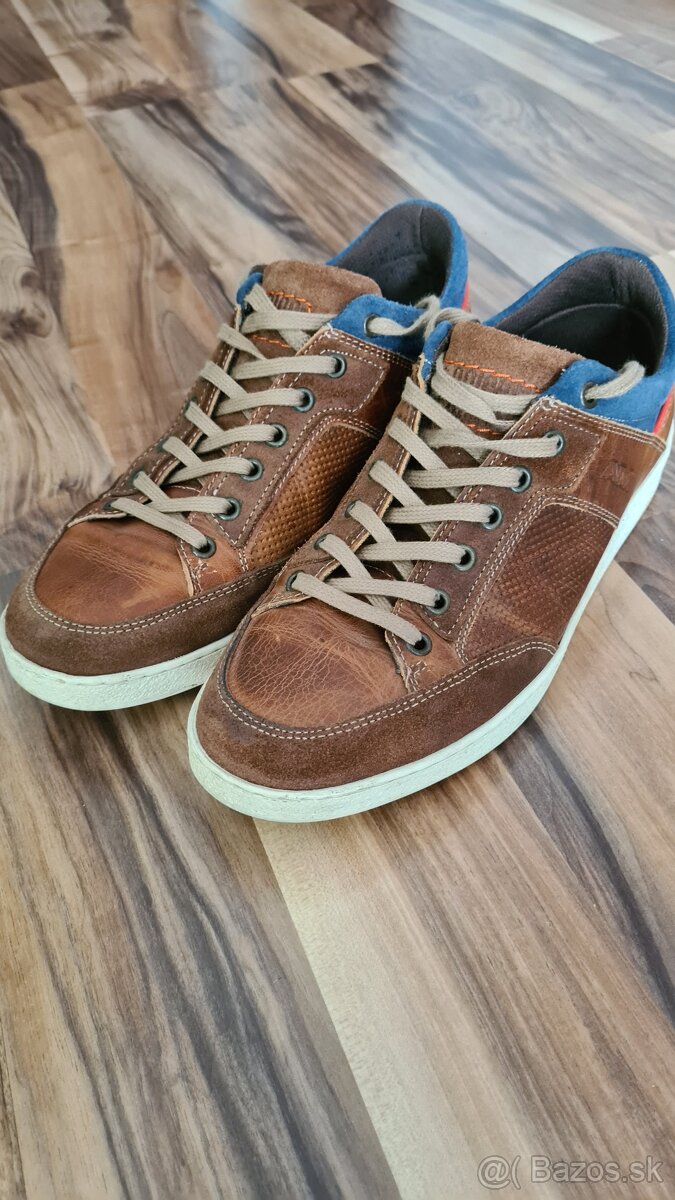 Pánske kožené topánky AM shoe, veľkosť 45