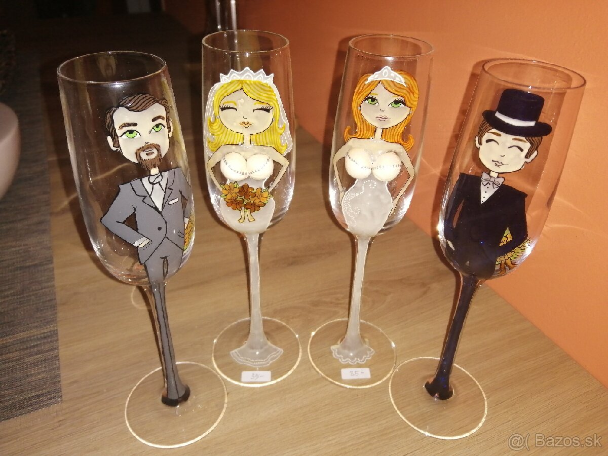 Svadobné poháre 3D AKCIA