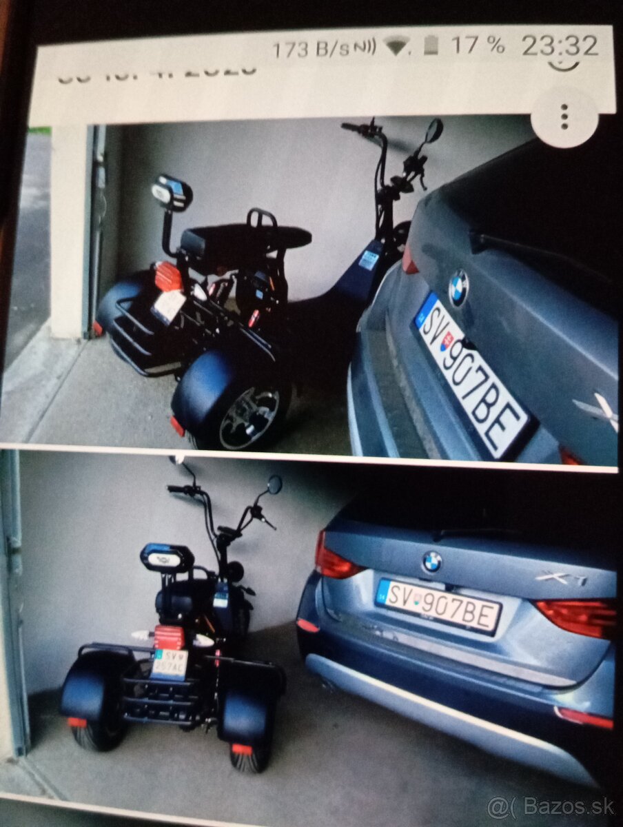 Predám elektrický Chopper trojkolka.