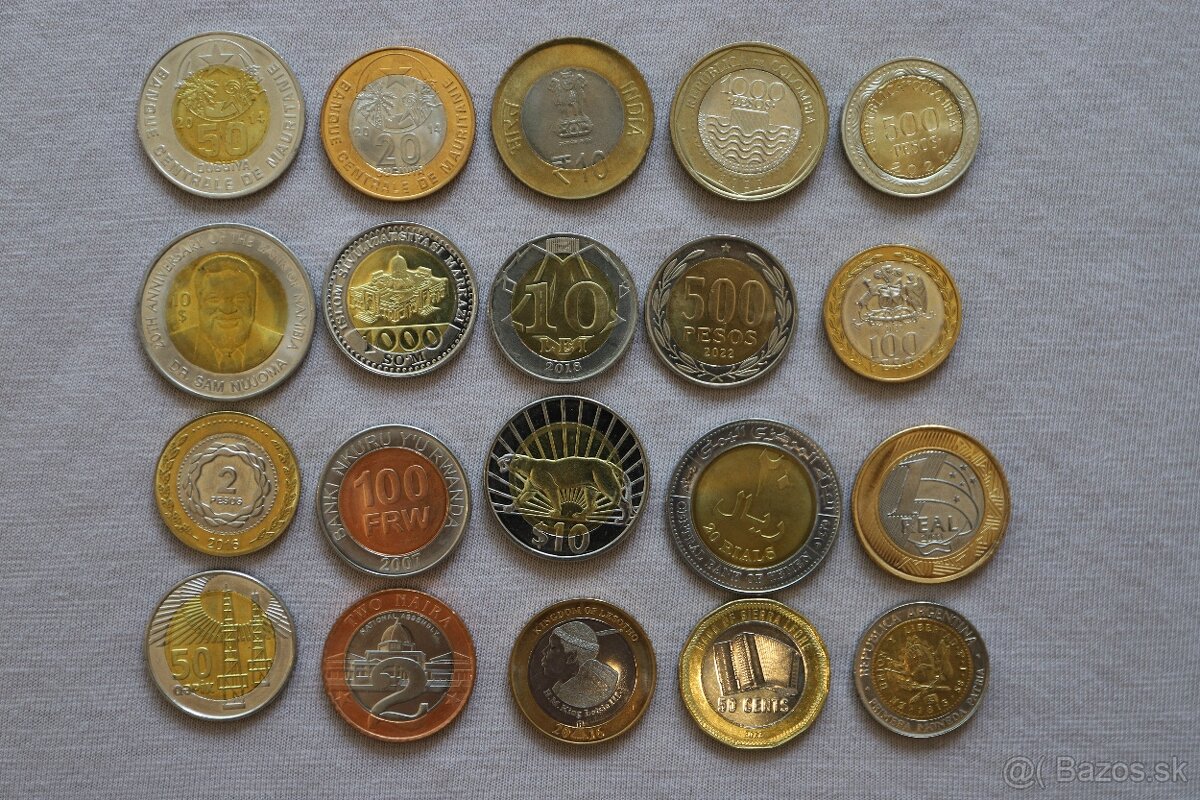 Unc mince bimetalické (20 ks)