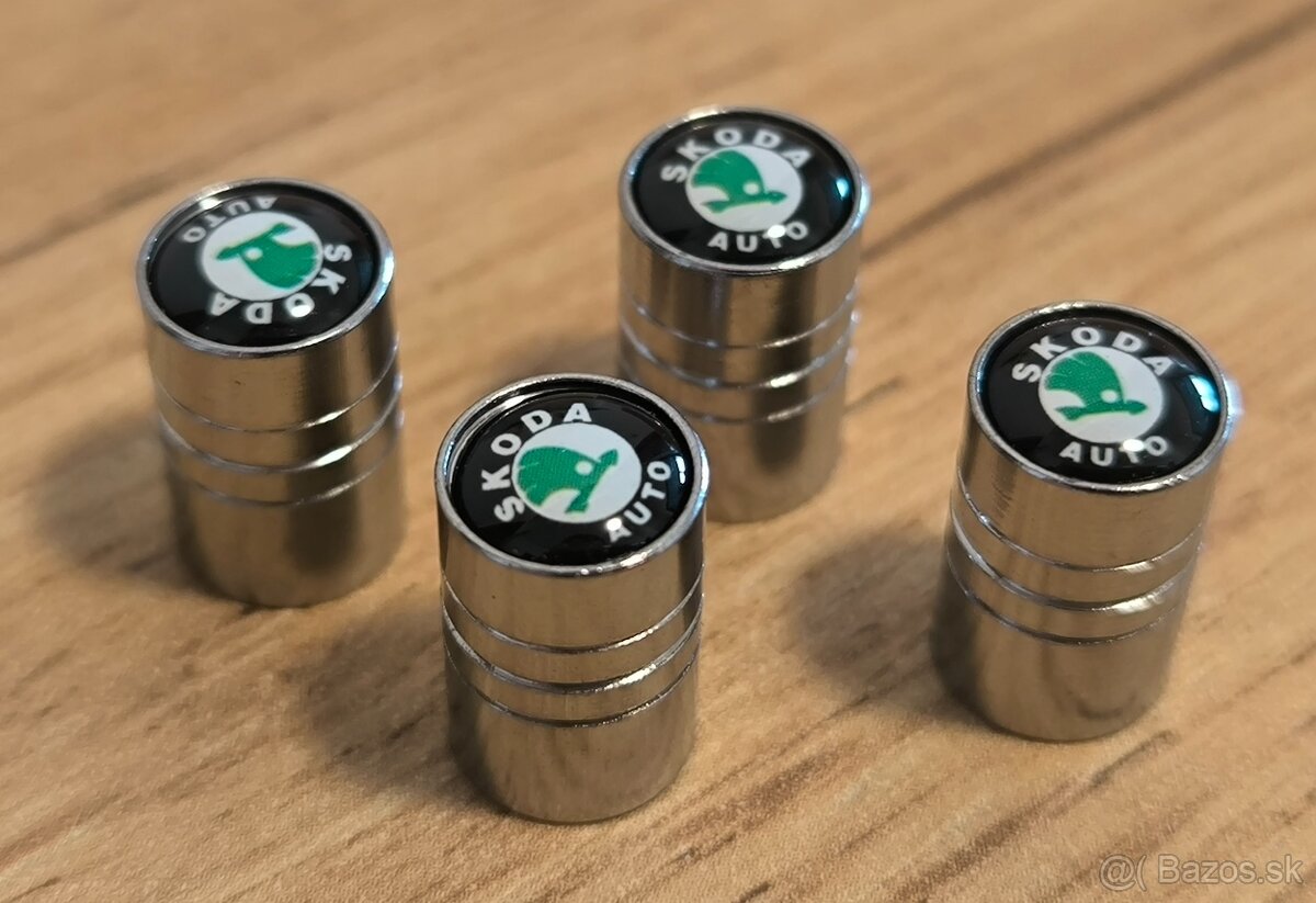 Kovové krytky na ventily Škoda