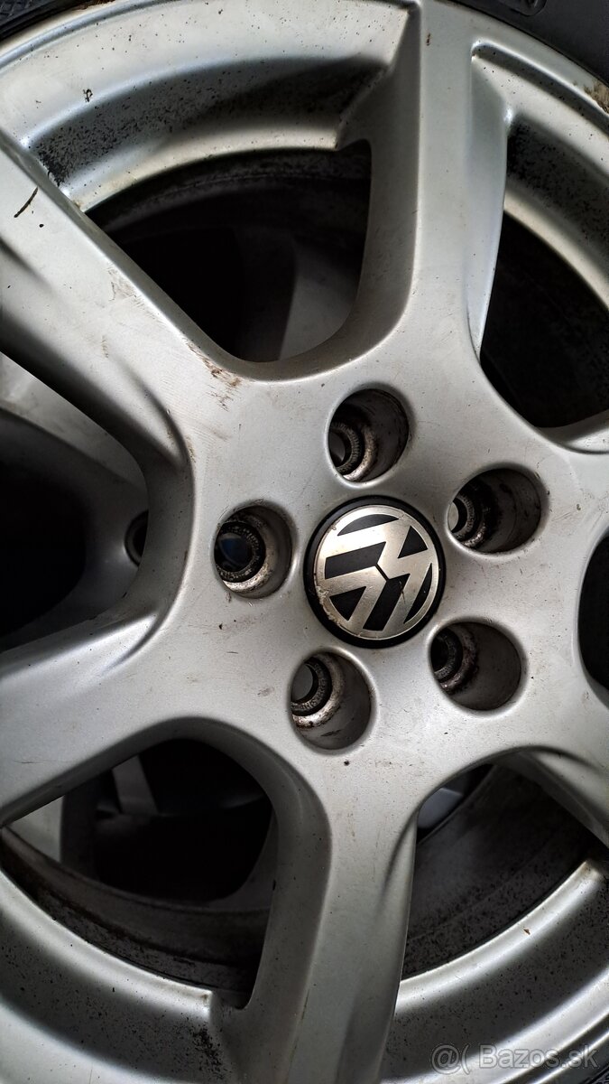 Predám originál alu set Vw 15"-5x100+195/55r15 letné