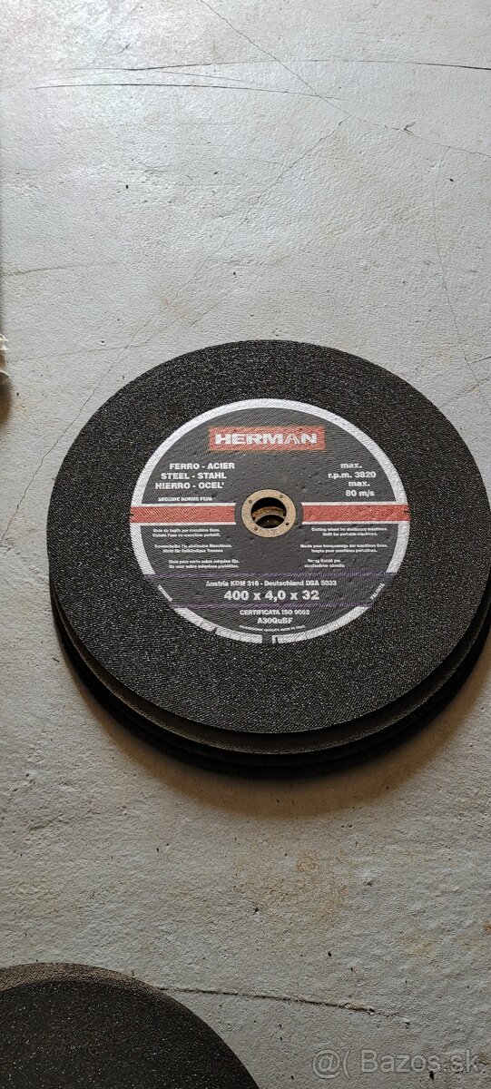 Rezny kotuc  400 x4,0x32, brusny kotuc 230 x6,8x22