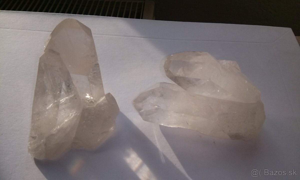 2x 350 g horský krištáľ, drúza