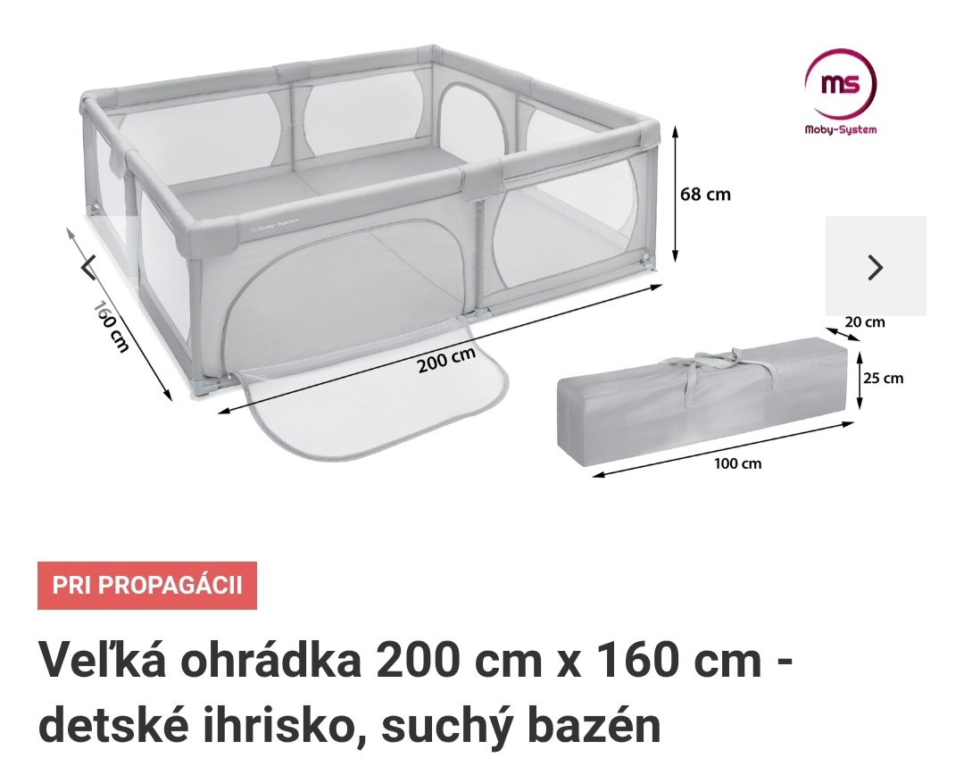 Detská ohrádka 200x160 cm