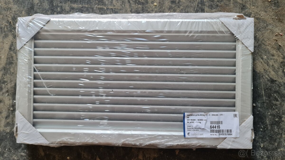 Vetracia mriežka NOVA D2 400x200 UR1