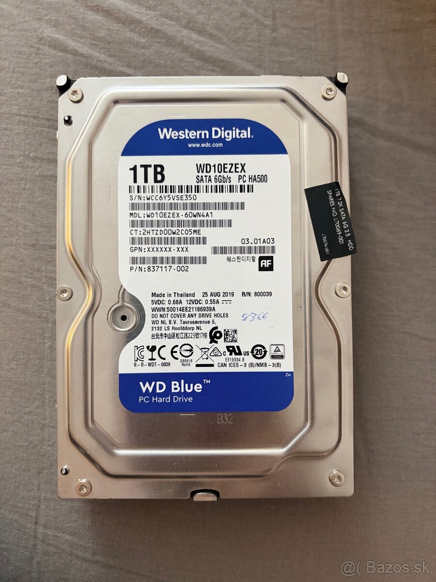 1TB HDD Western Digital Blue (7200 RPM)