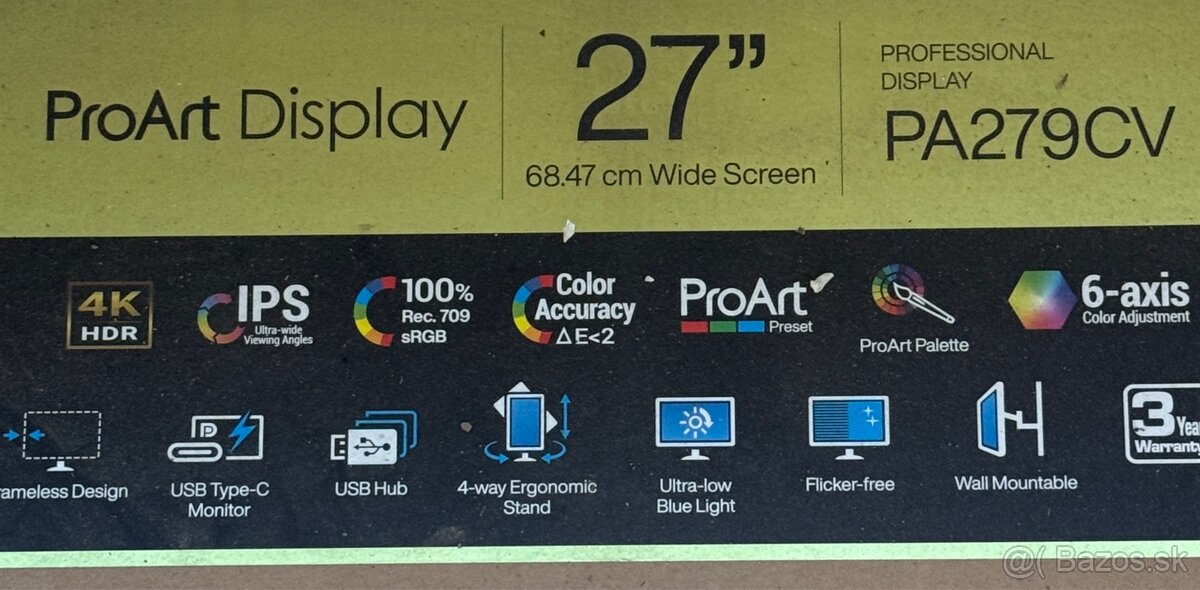 Predam novy asus 27monitor v zaruke proart PA279CV