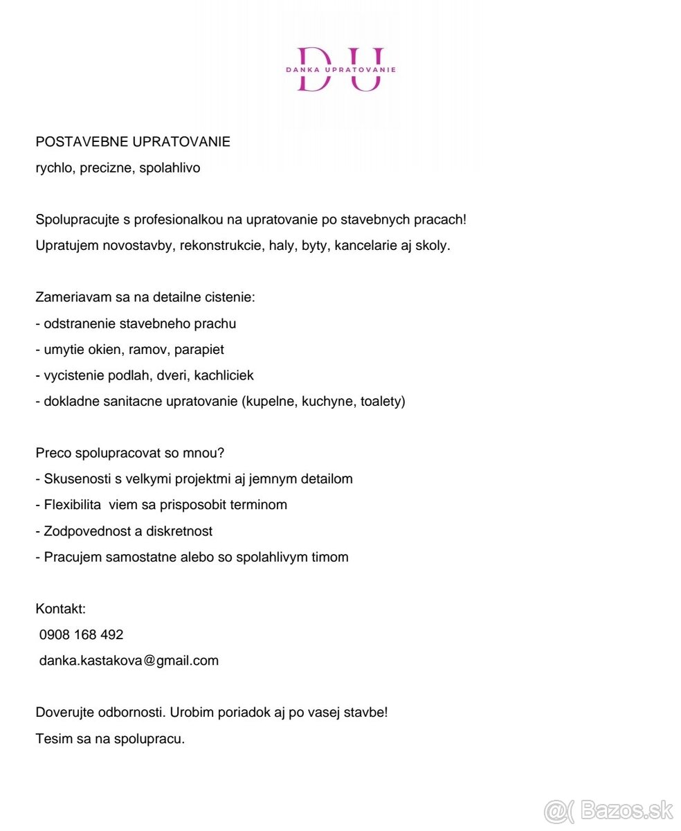 Postavebné upratovanie