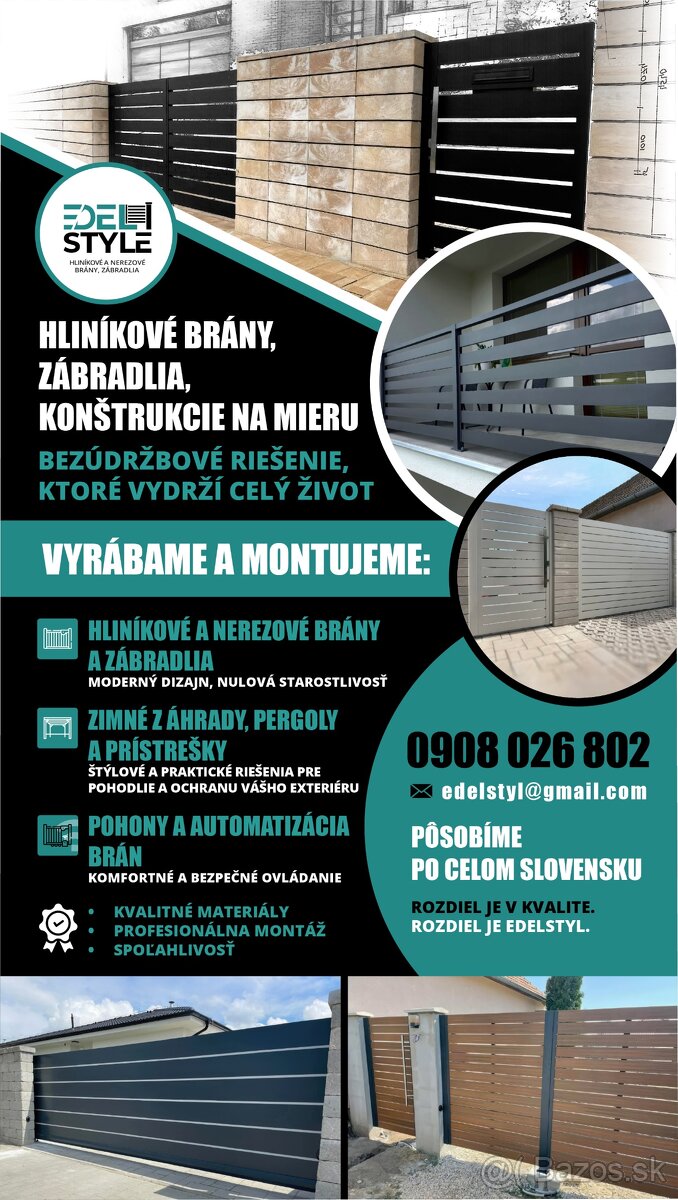 Zabradlia , brany na mieru