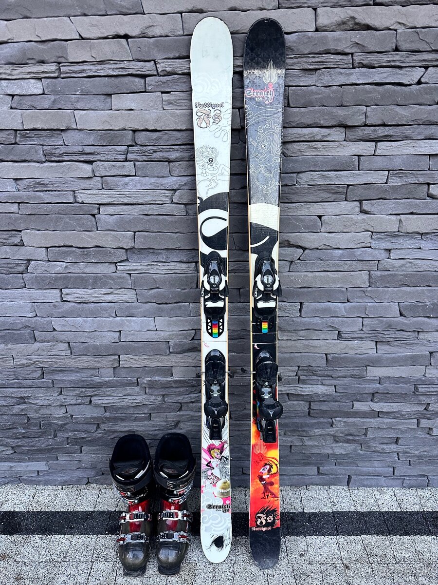 Freestyle lyže Rossignol 158cm, lyžiarky Dalbello veľ. 42-43