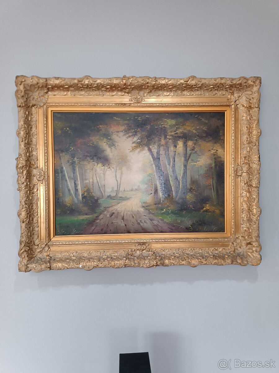 Starý obraz olej na plátne