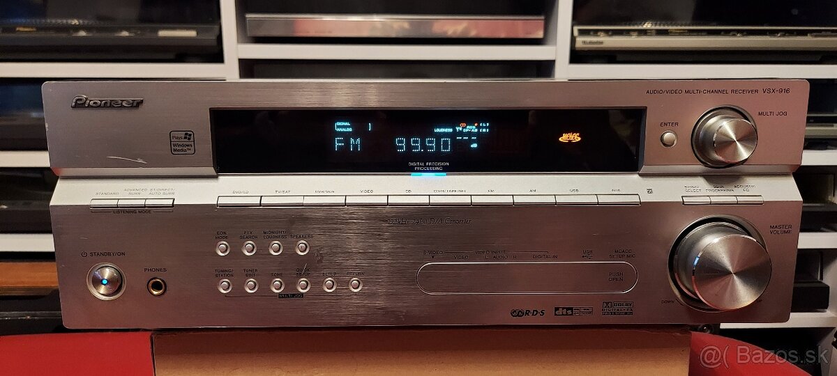 Predám receiver Pioneer, Grundig a JVC
