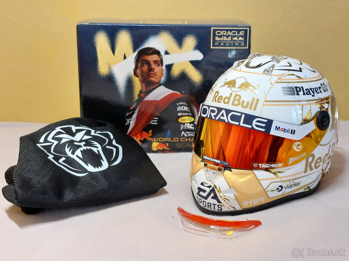 Predám Max Verstappen 2024 RedBull F1 majstrovská prilba 1:2