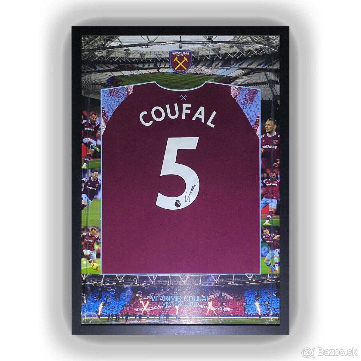 Vladimír COUFAL - podepsaný dres WHU + COA