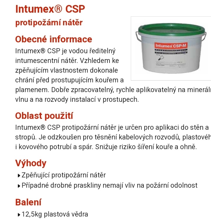 Intumex protipožiarny náter