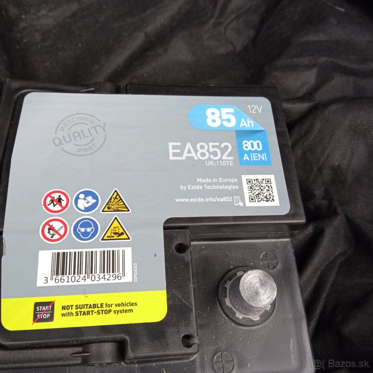 Autobatéria 12V 85ah Exide Premium EA852