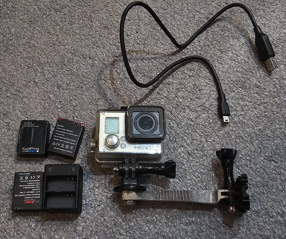 GoPro Hero 3+Black + príslušenstvo na moto