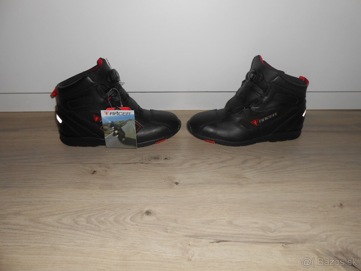 Predam nove kozene moto topanky znacky RACER ROAD RUNNER
