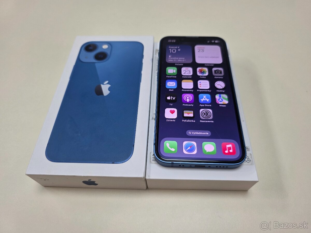 APPLE IPHONE 13 MINI 128GB BLUE ,BATERKA 100%