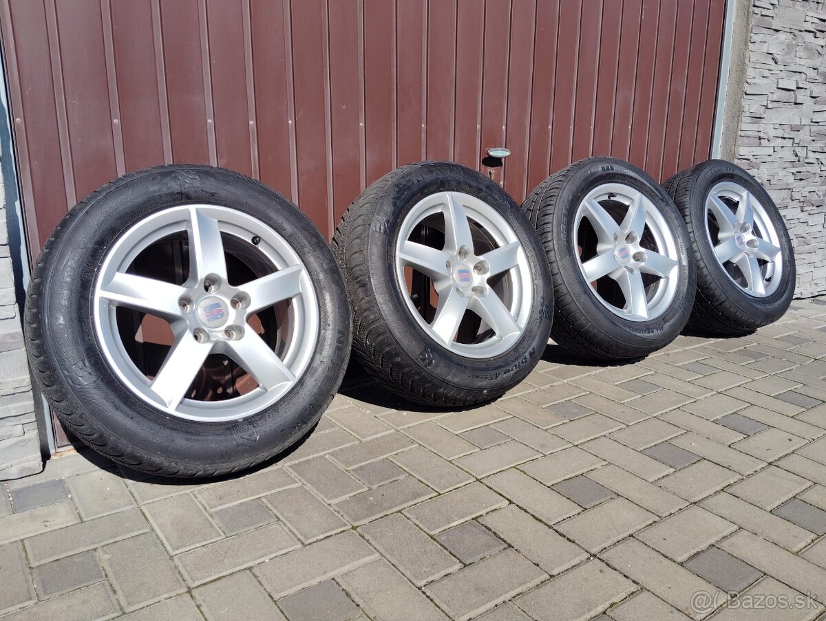 Originálna sada hliníkové disky 5x112 Seat + pneumatiky