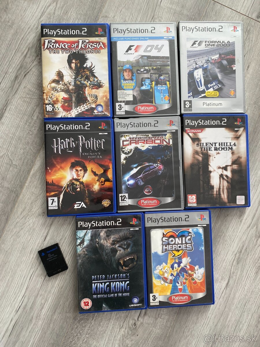Playstation 2 hry + pamaťová karta