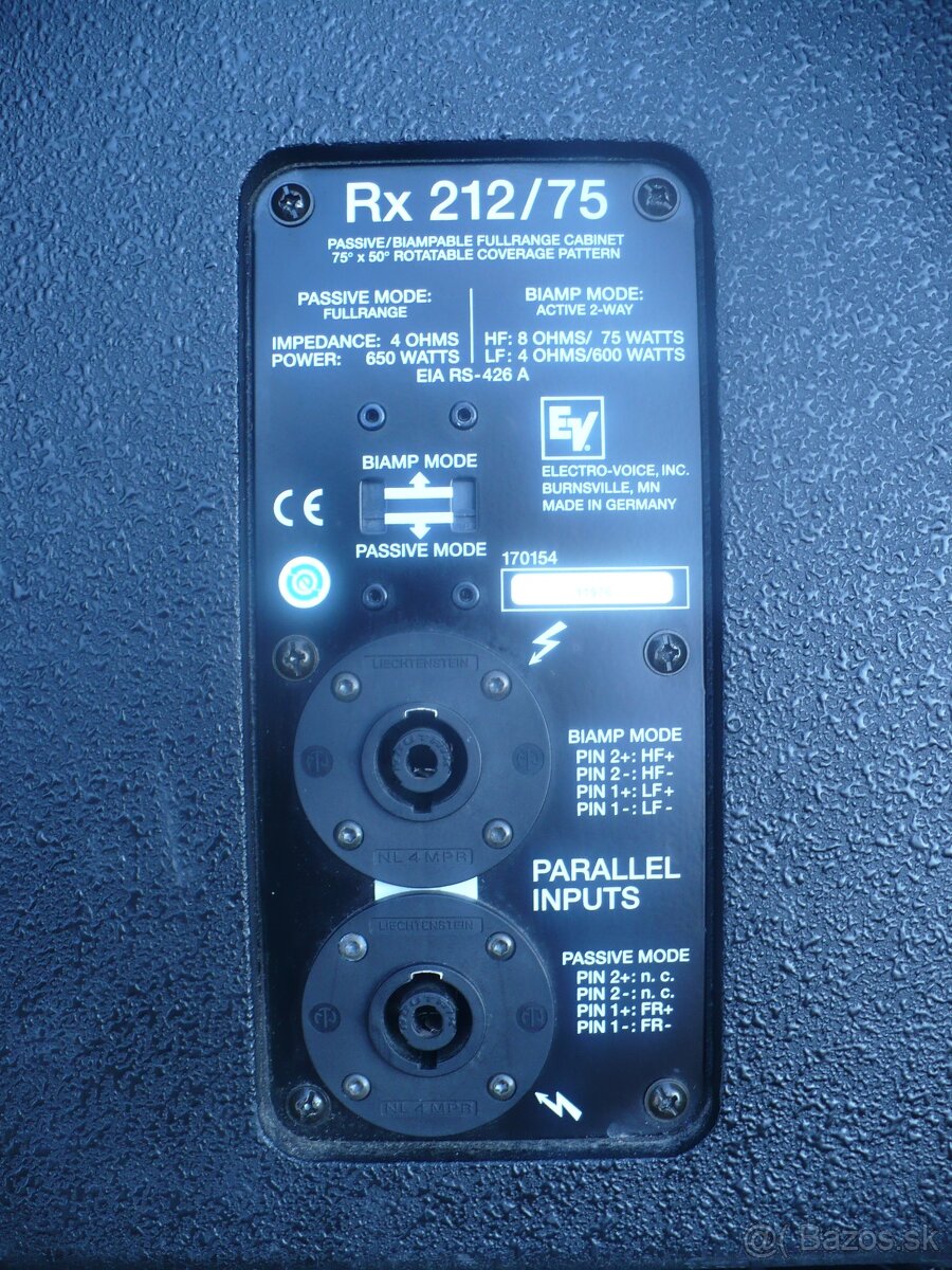 PREDÁM výhodne 2 ks Electro Voice Rx 212/75