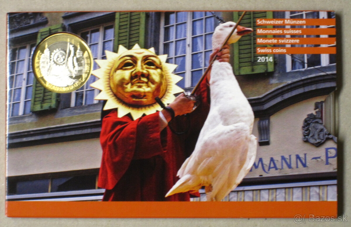Švajčiarsko - Sada mincí 2014 - TOP stav
