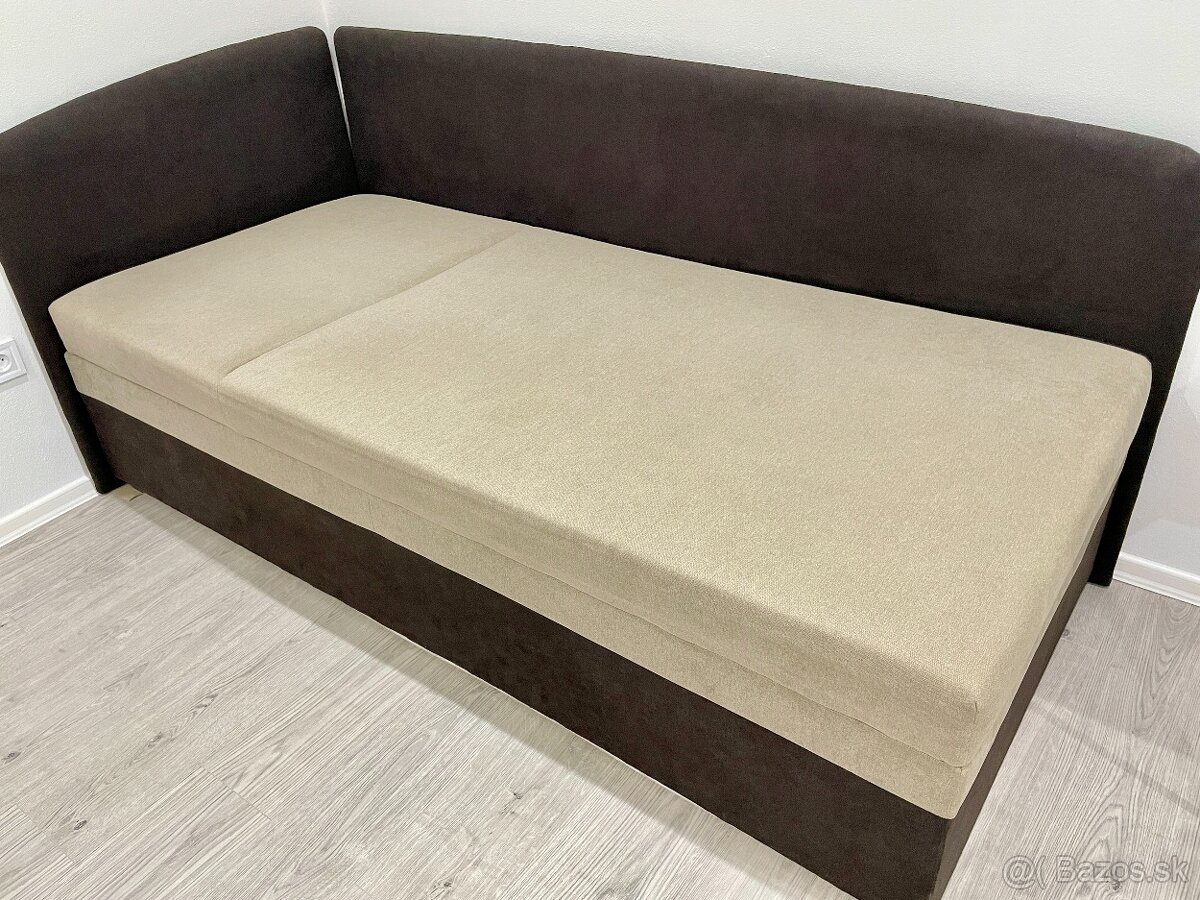Premium Polohovacia celočalúnená pohovka s čelami, Ľavá