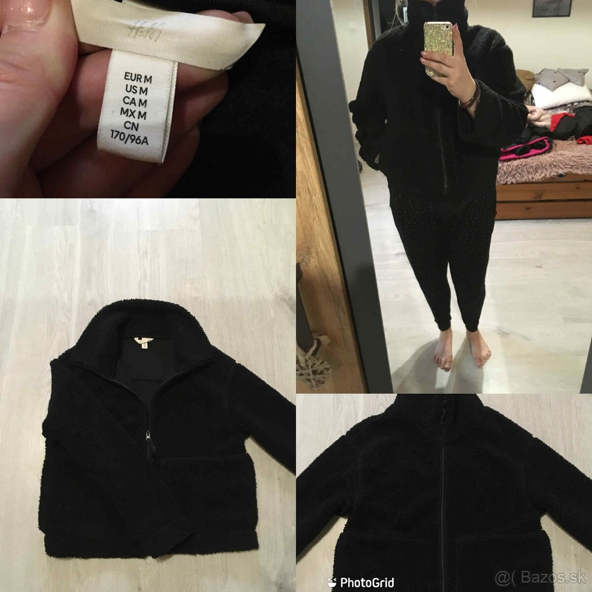 H&M damska stylova teddy bunda-bombera