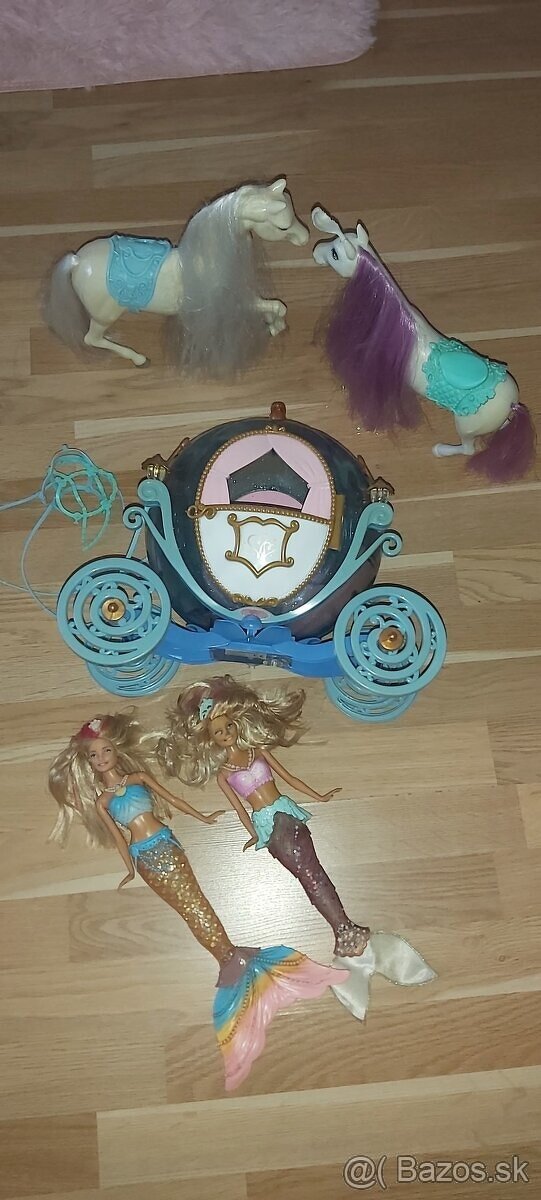 Barbie koč+Barbie a česacia hlava Frozen