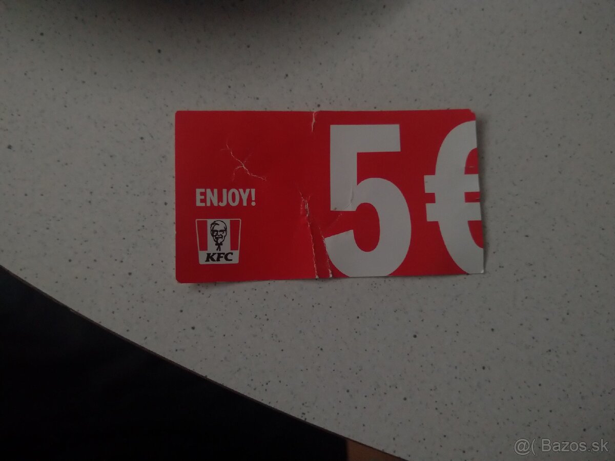 Darčeková poukážka kfc