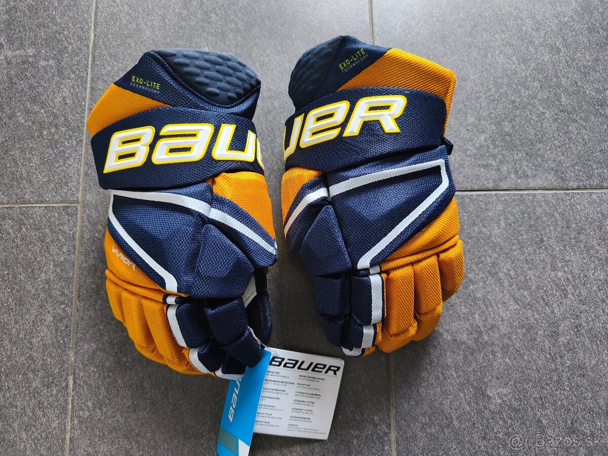 Rukavice BAUER Hyperlite 13" navy modré/žlté