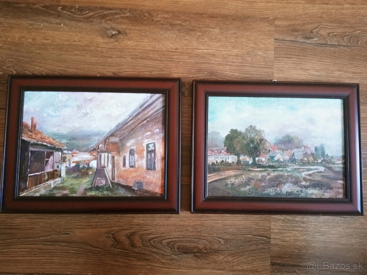 2 krásne olejomaľby AKCIA