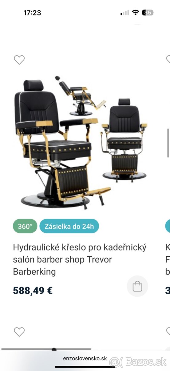 Nové kadernícke kreslo