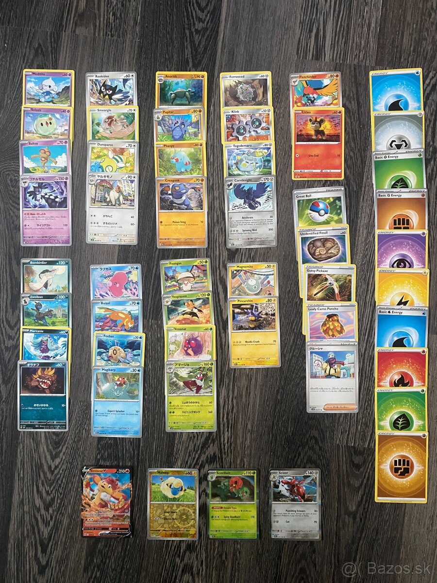 51 original karticiek pokemon - balicek 1