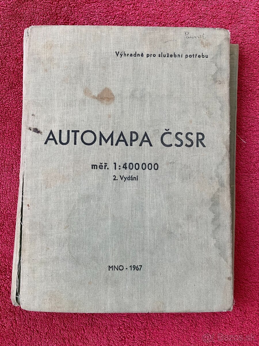 Vojenská mapa MNO 1967 "Výhradne pro služební potřebu" a o