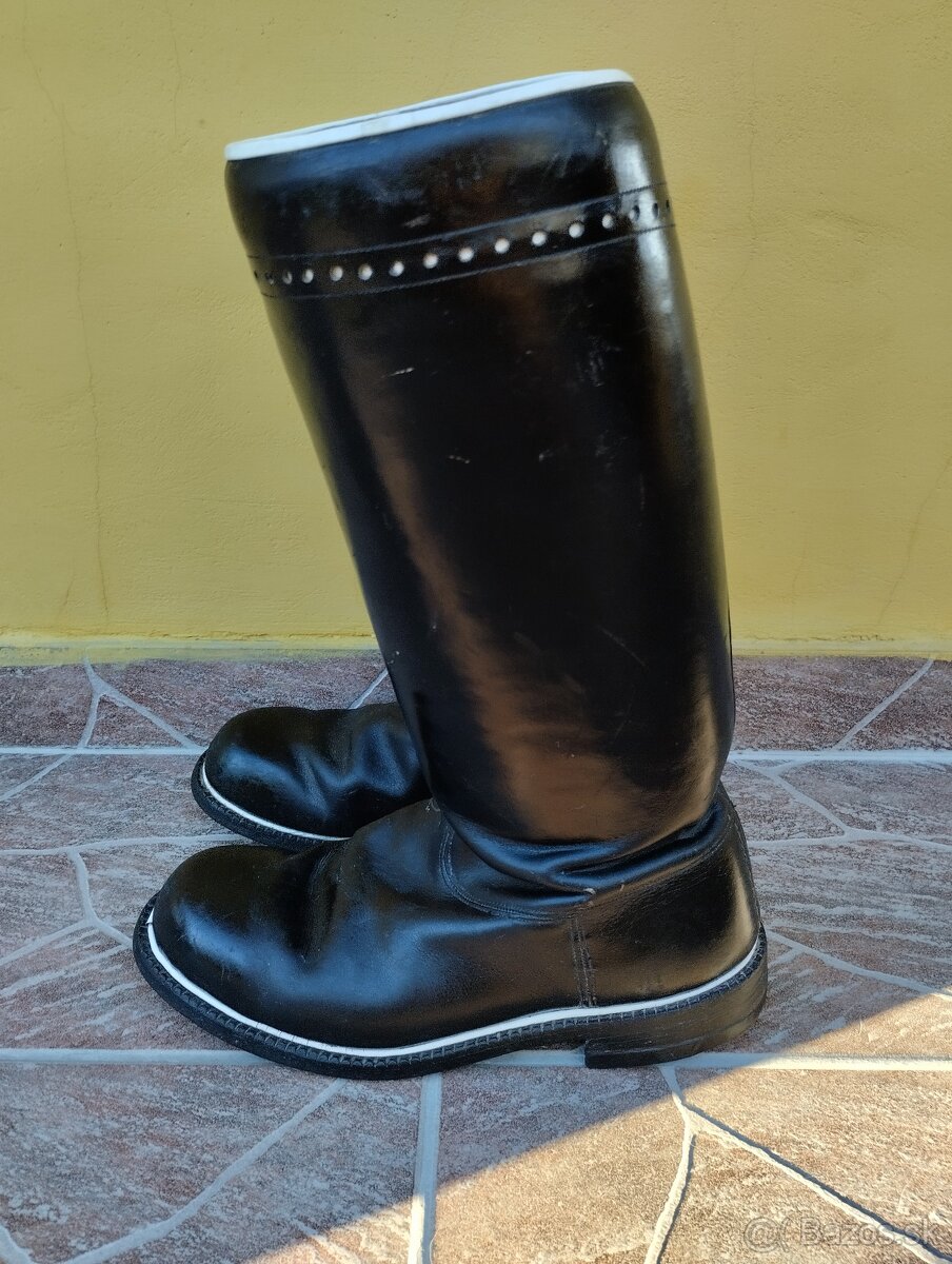 Čižmy Kožené Starožitné Pánske Tvrdou Saro