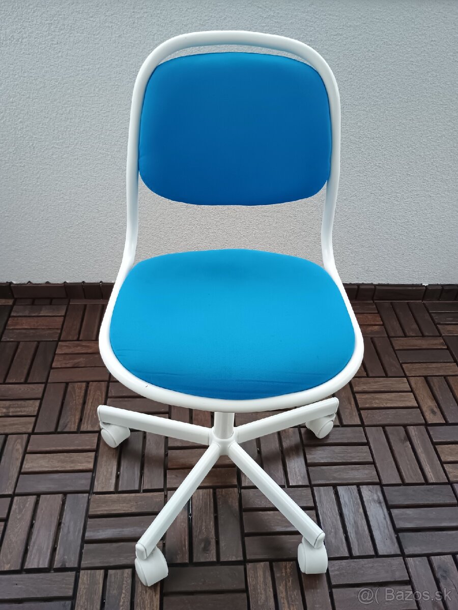 Ikea Orfjall detská stolička MODRÁ