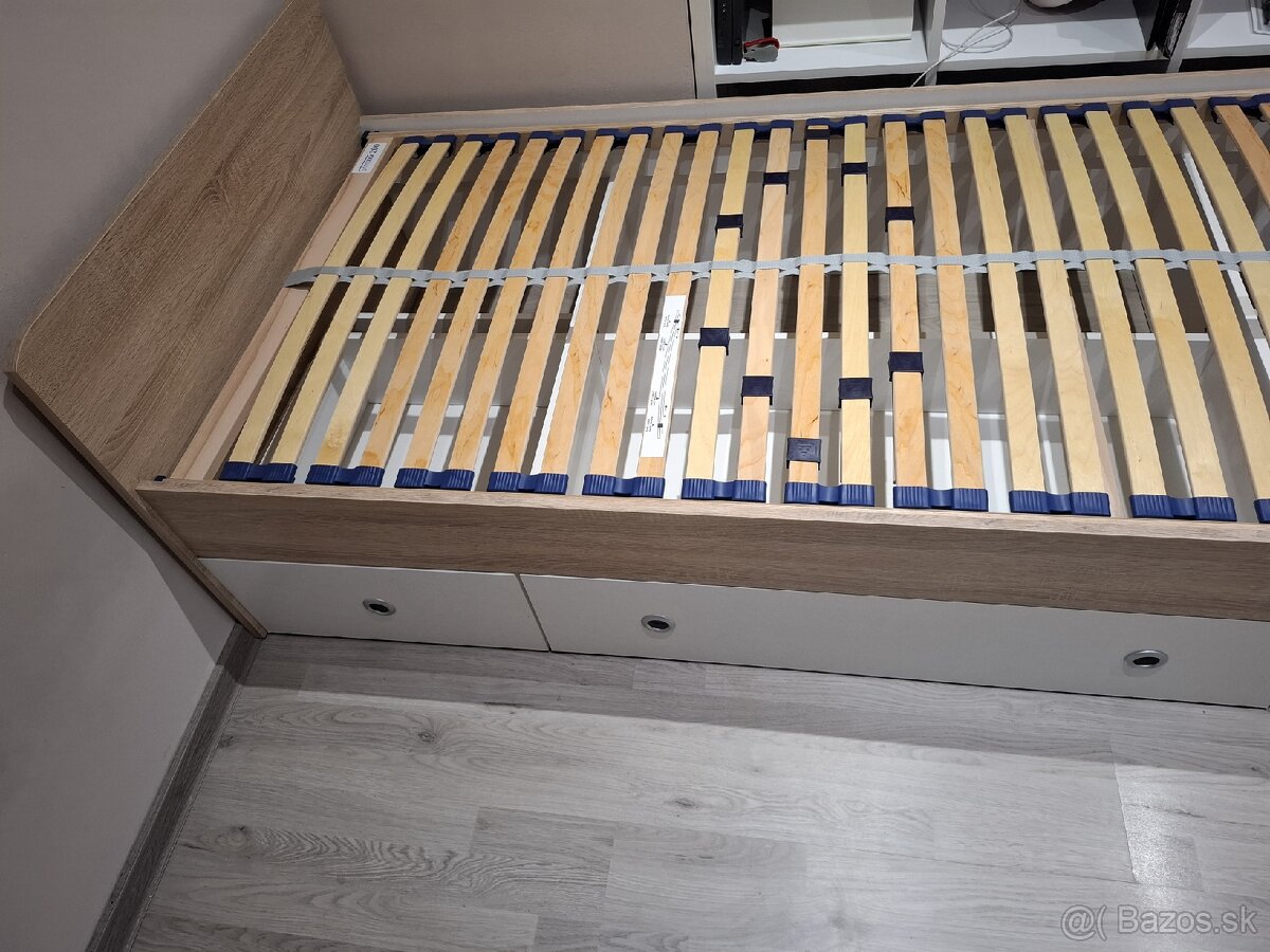 Posteľ s úložným priestorom 90x200