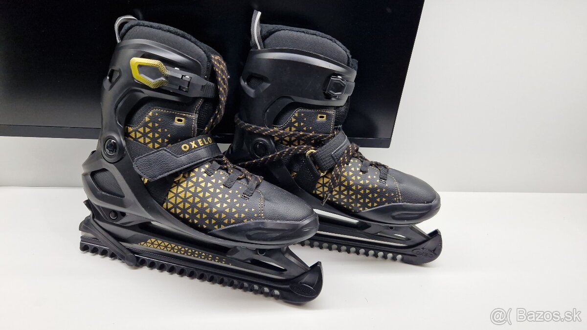 OXELO Pánske korčule na ľad FIT520 ČIERNA 45