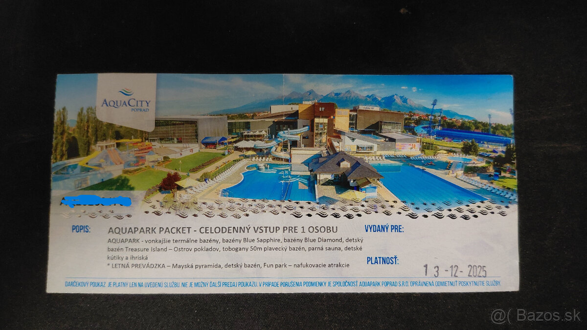 Vstupenky do Aquaparku AquaCity Poprad