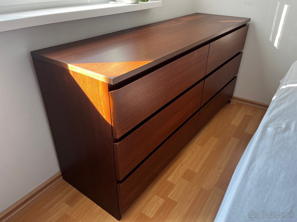 Ikea MALM Komoda + 2 nocne stoliky