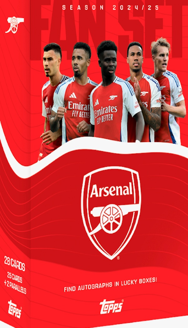 Futbalové karty Topps fan set Arsenal 2024/25