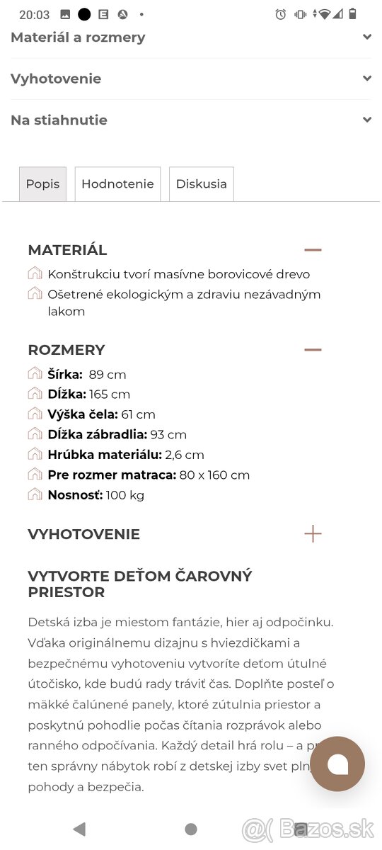 Predám detskú posteľ