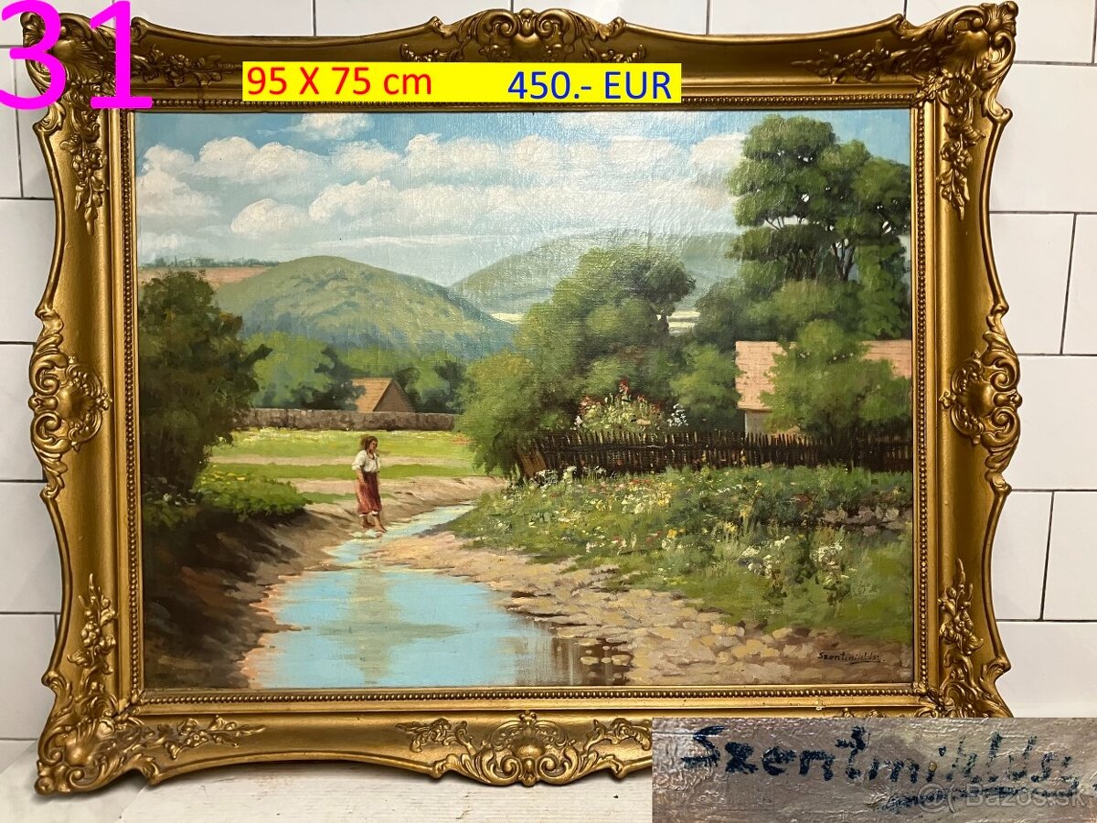Staré obrazy olejomaľba aj linoryt