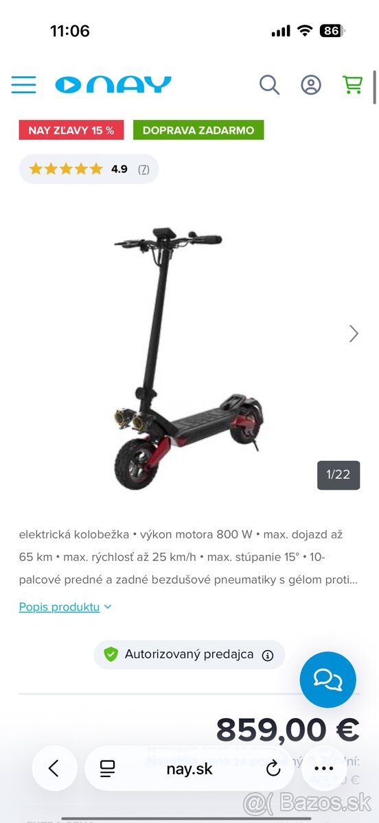 elektrická kolobežka Sencor X50