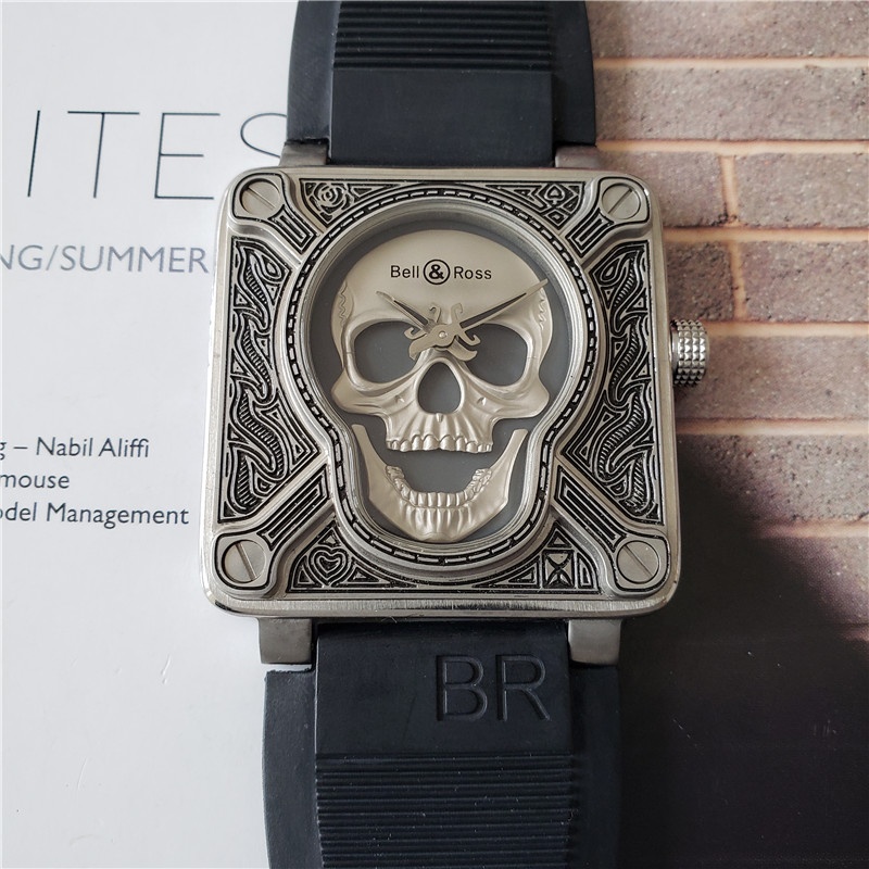 Pánske hodinky Bell & Ross Skull Burn Limited Edition