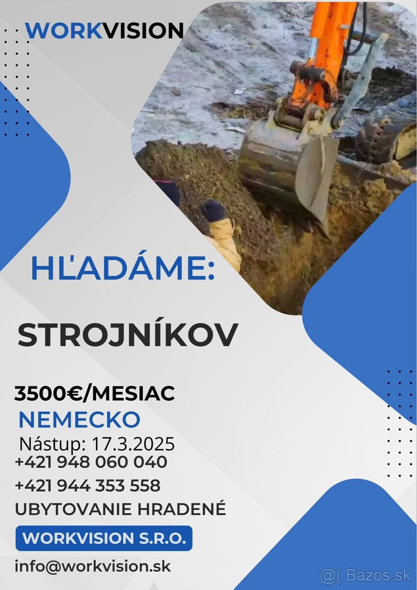 Strojník Nemecko -minibager