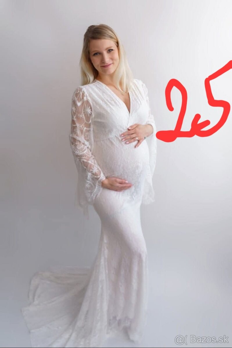 Tehotenské saty na fotenie